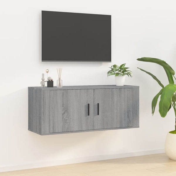TV-Wandschrank Grau Sonoma 100 cm