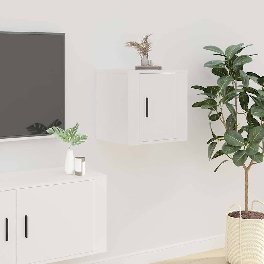 Weiße TV-Wandkonsole 40 cm
