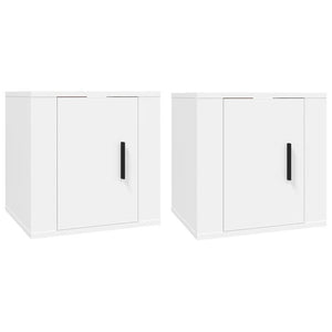 Weiße TV-Wandschränke, 2er-Set, 40 cm