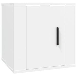 Weiße TV-Wandschränke, 2er-Set, 40 cm