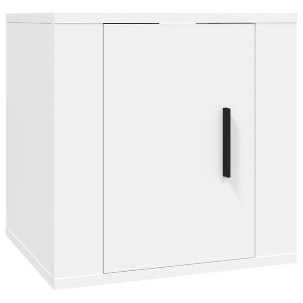 Weiße TV-Wandschränke, 2er-Set, 40 cm