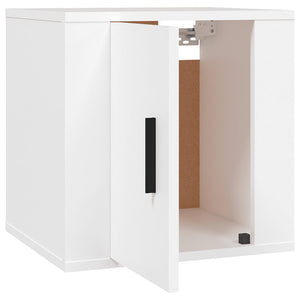 Weiße TV-Wandschränke, 2er-Set, 40 cm