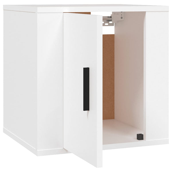 Weiße TV-Wandschränke, 2er-Set, 40 cm