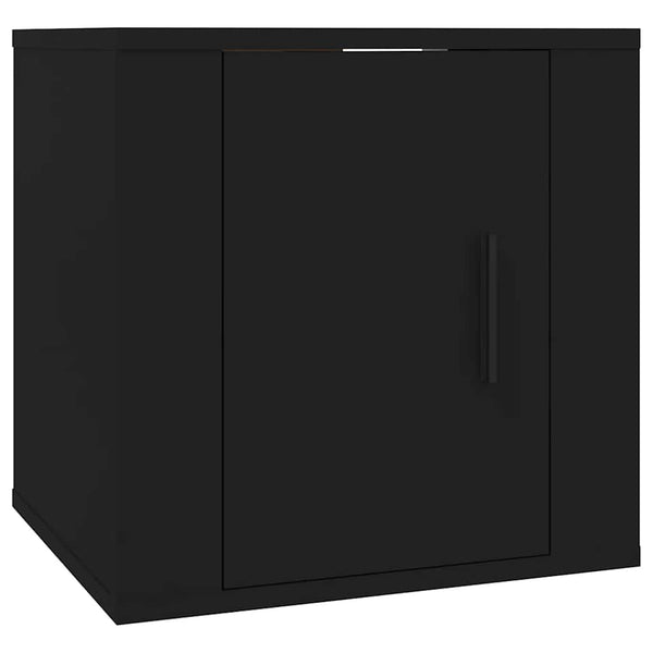 Schwarzer TV-Wandschrank 40 cm
