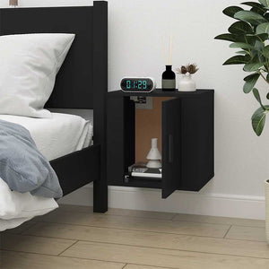 Schwarzer TV-Wandschrank 40 cm