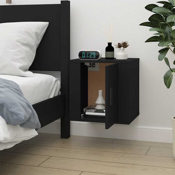 Schwarzer TV-Wandschrank 40 cm