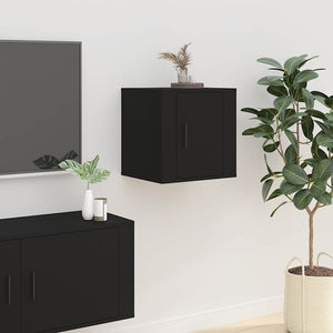 Schwarzer TV-Wandschrank 40 cm