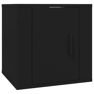 Schwarze TV-Wandschränke, 2er-Set