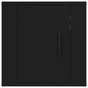 Schwarze TV-Wandschränke, 2er-Set