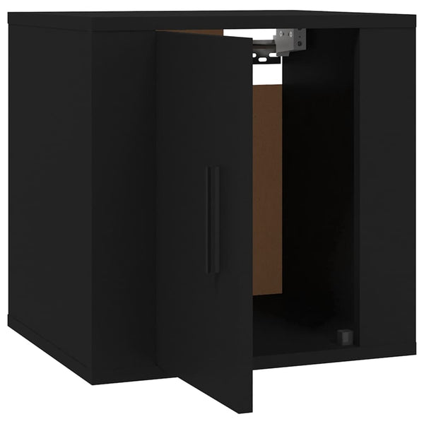 Schwarze TV-Wandschränke, 2er-Set