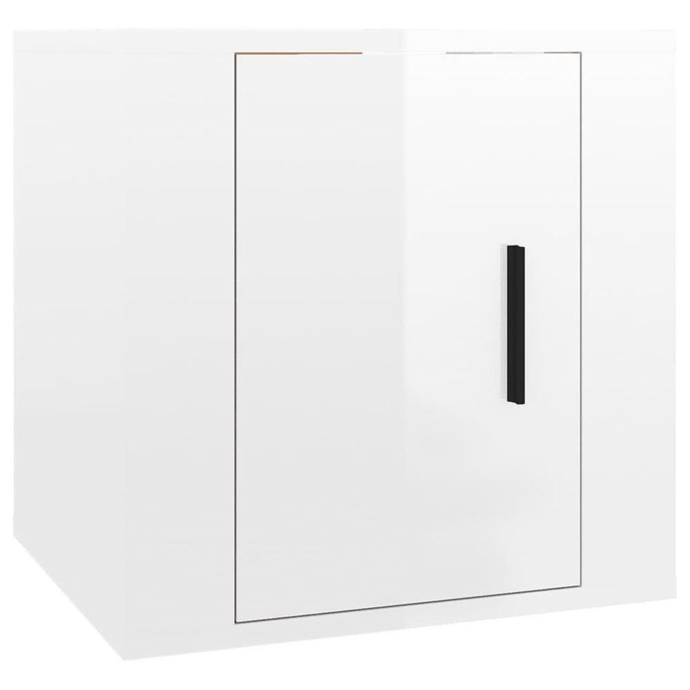 TV-Wandschrank, Hochglanz Weiß, 40cm