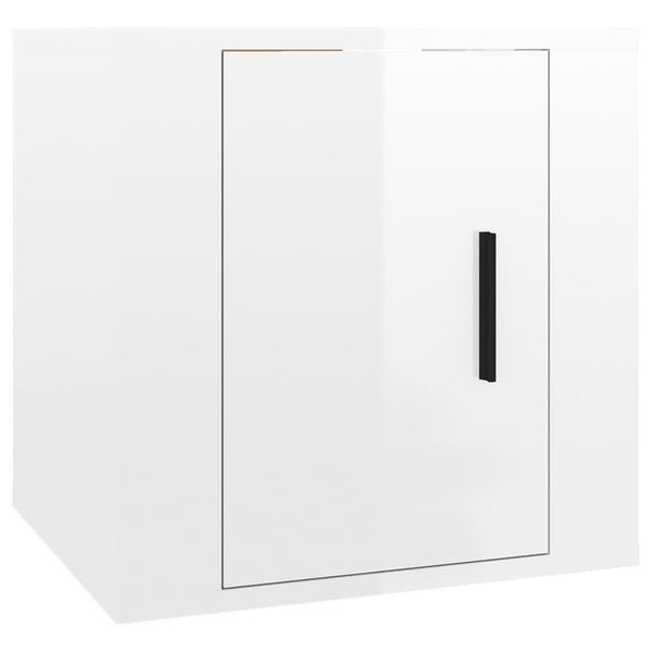 TV-Wandschrank, Hochglanz Weiß, 40cm