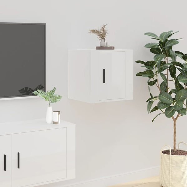TV-Wandschrank, Hochglanz Weiß, 40cm