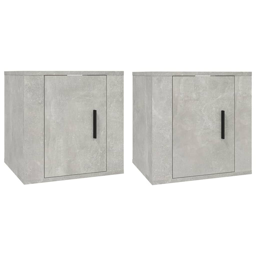 TV-Wandschränke, 2er Set, Betongrau, 40 cm