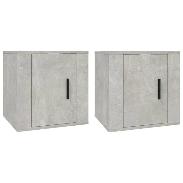 TV-Wandschränke, 2er Set, Betongrau, 40 cm