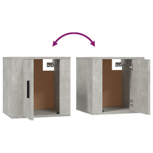 TV-Wandschränke, 2er Set, Betongrau, 40 cm