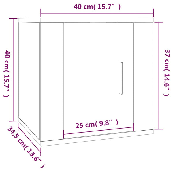 TV-Wandschränke 2er Set Räuchereiche 40cm