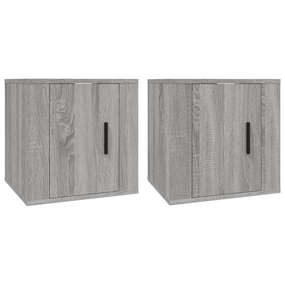 vidaXL Meubles TV muraux 2 pcs Gris Sonoma 40x34,5x40 cm