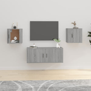 TV-Wandschränke Grau Sonoma 2er Set