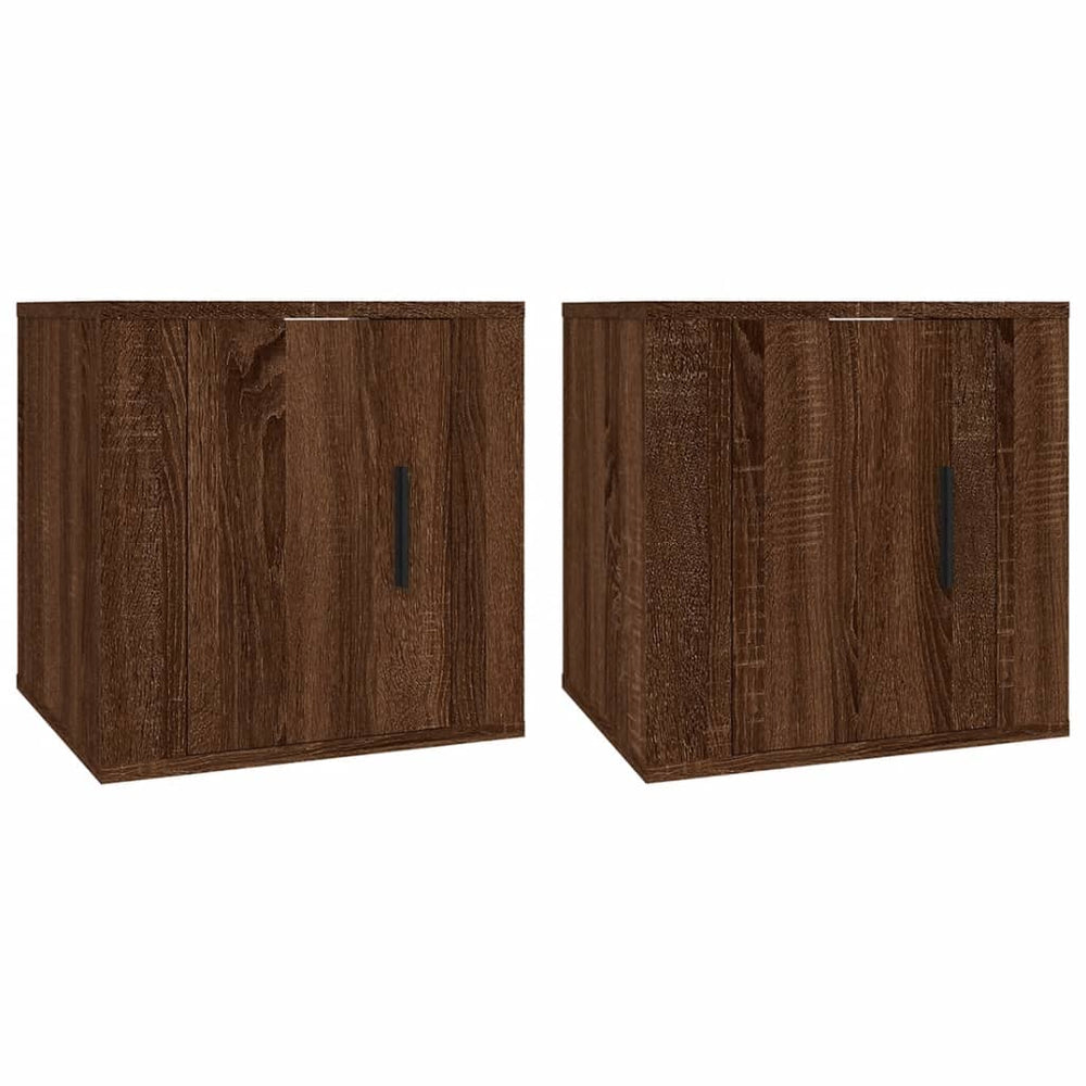 TV-Wandschränke 2er Set Eichenoptik Braun