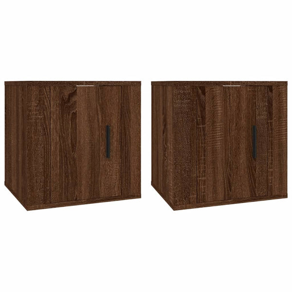 TV-Wandschränke 2er Set Eichenoptik Braun
