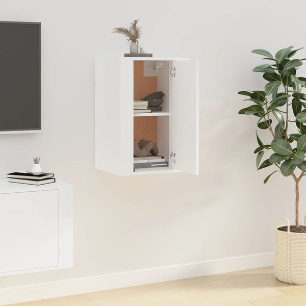 Weißer TV-Wandschrank 40 cm