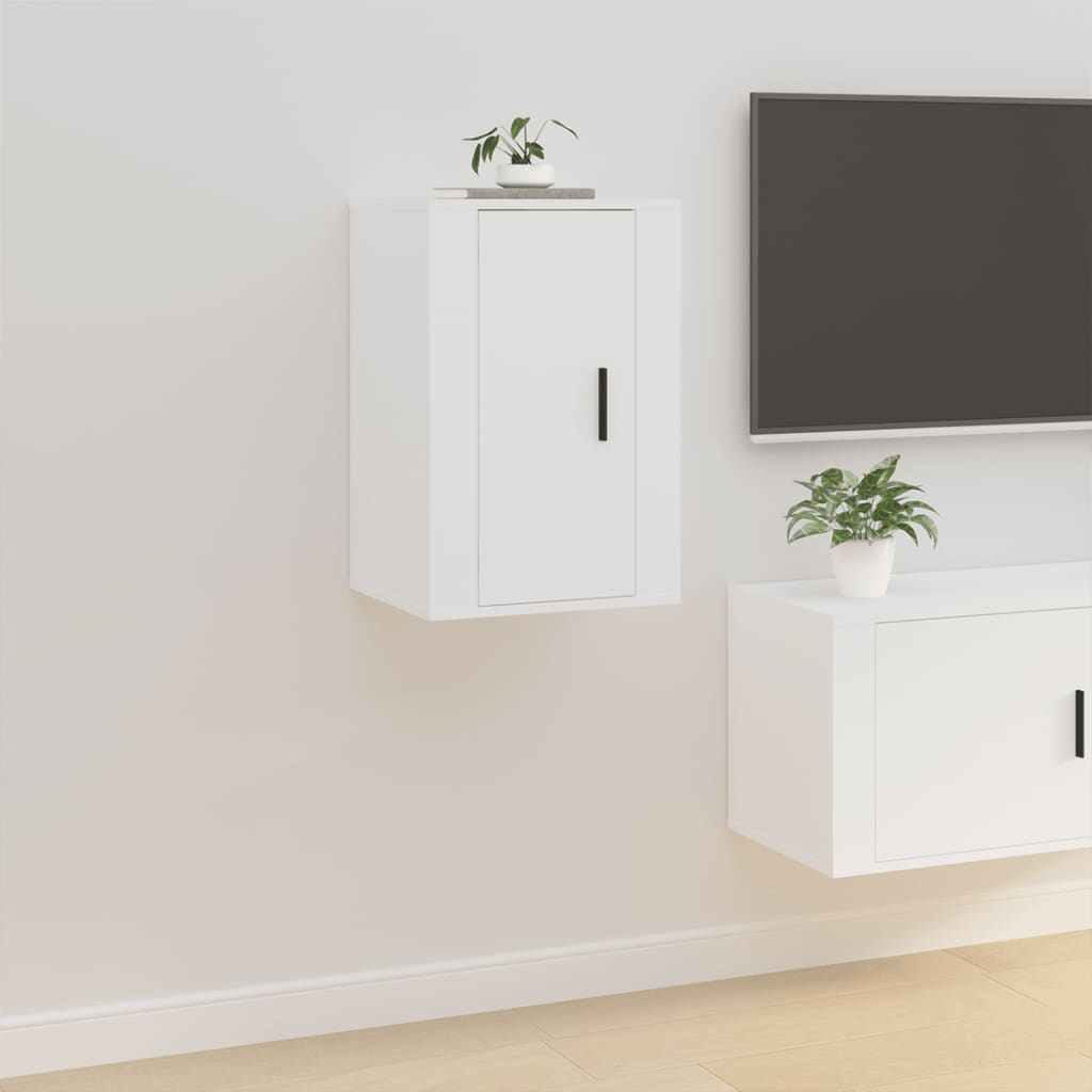 Weißer TV-Wandschrank 40 cm