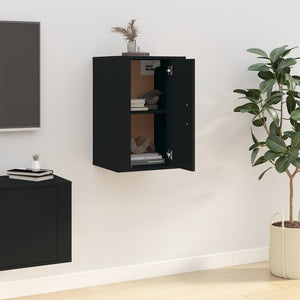 Schwarzer TV-Wandschrank 40 cm