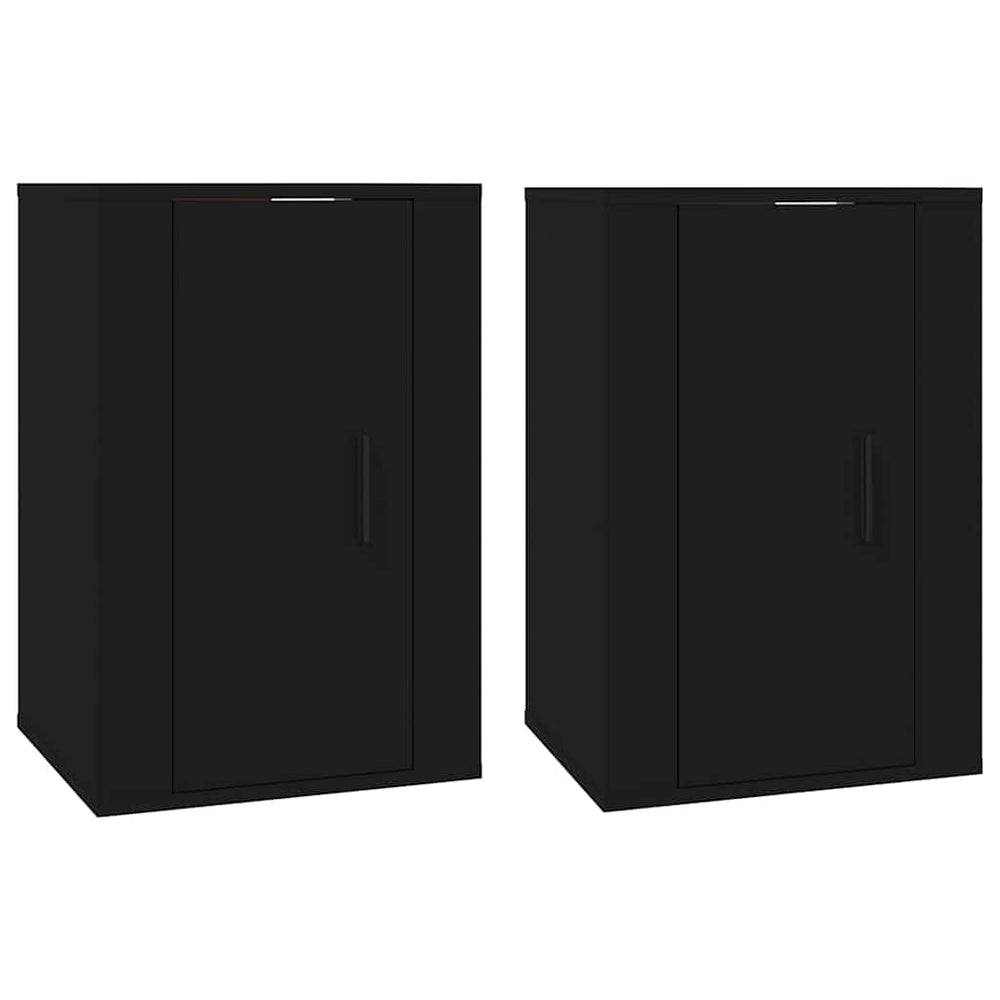 TV-Wandschränke Schwarz, 2er-Set