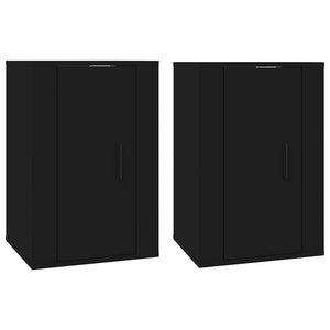 TV-Wandschränke Schwarz, 2er-Set