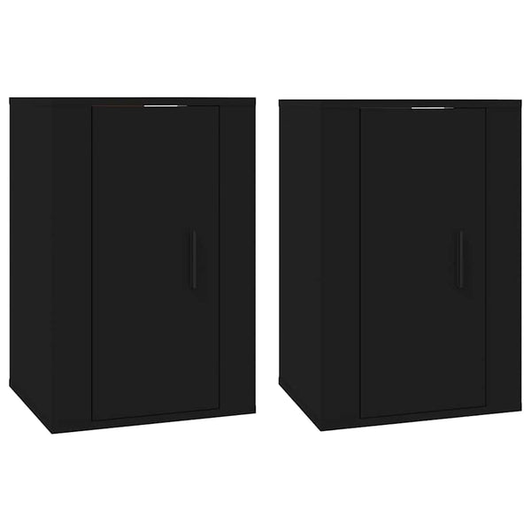TV-Wandschränke Schwarz, 2er-Set