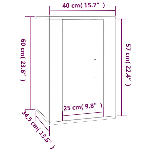 TV-Wandschränke Schwarz, 2er-Set