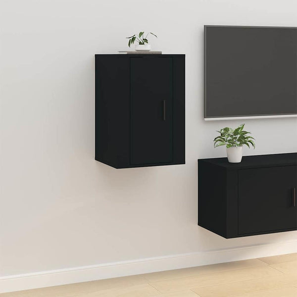 TV-Wandschränke Schwarz, 2er-Set