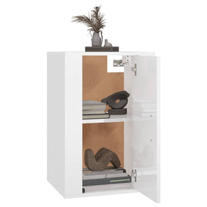 TV-Wandschrank, Hochglanz Weiß, 40 cm