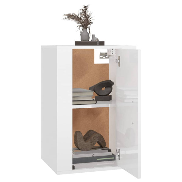 TV-Wandschrank, Hochglanz Weiß, 40 cm