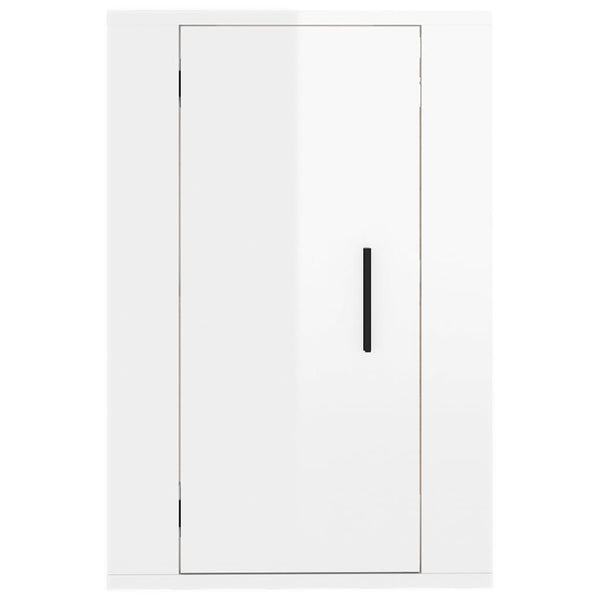 TV-Wandschrank, Hochglanz Weiß, 40 cm