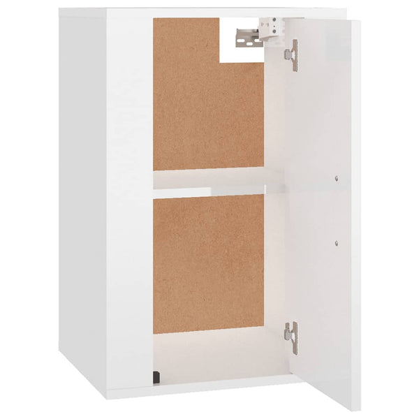 TV-Wandschrank, Hochglanz Weiß, 40 cm