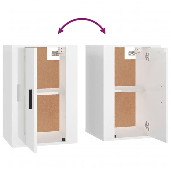 TV-Wandschrank, Hochglanz Weiß, 40 cm