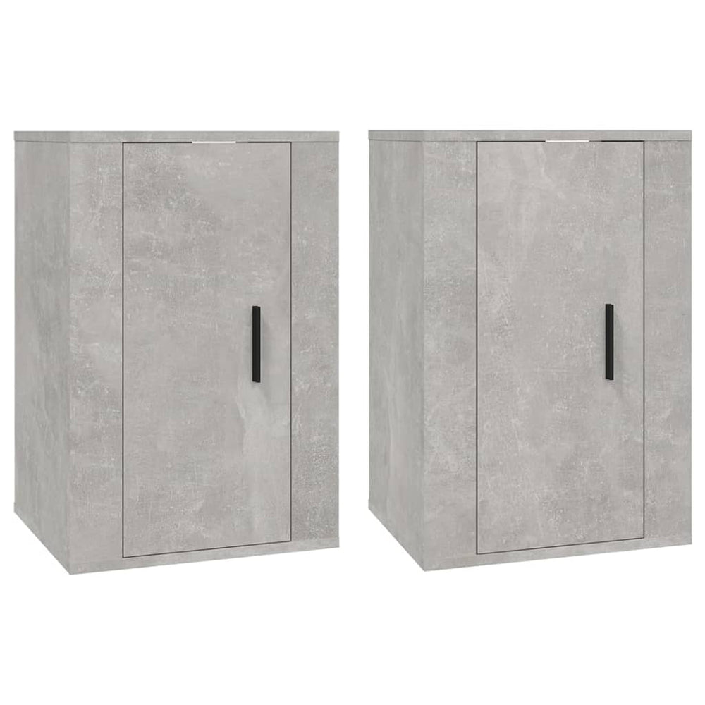 TV-Wandschränke, Betongrau, 2er-Set