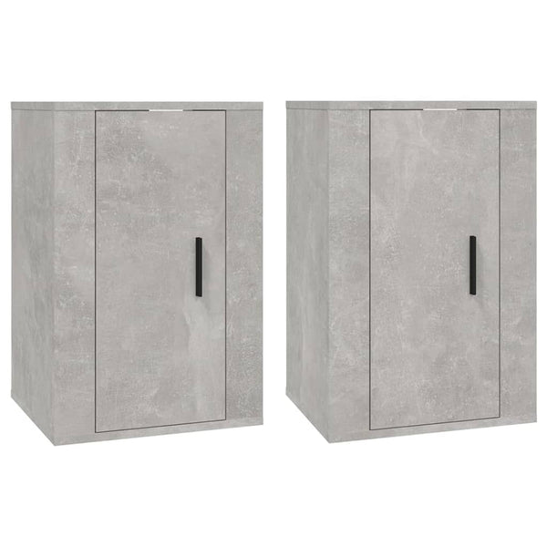 TV-Wandschränke, Betongrau, 2er-Set