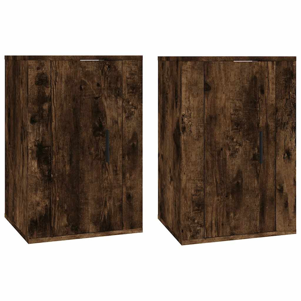 TV-Wandschränke, 2er Set, Räuchereiche