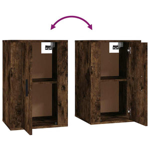 TV-Wandschränke, 2er Set, Räuchereiche