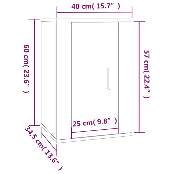 TV-Wandschrank Braun Eichen-Optik 40 cm