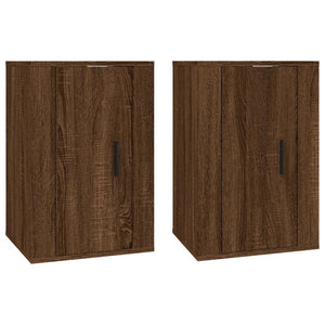 TV-Wandschränke 2er Set Braun Eiche 40x60 cm