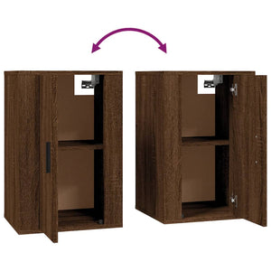 TV-Wandschränke 2er Set Braun Eiche 40x60 cm