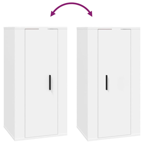 Weißer TV-Wandschrank 40x34,5x80 cm