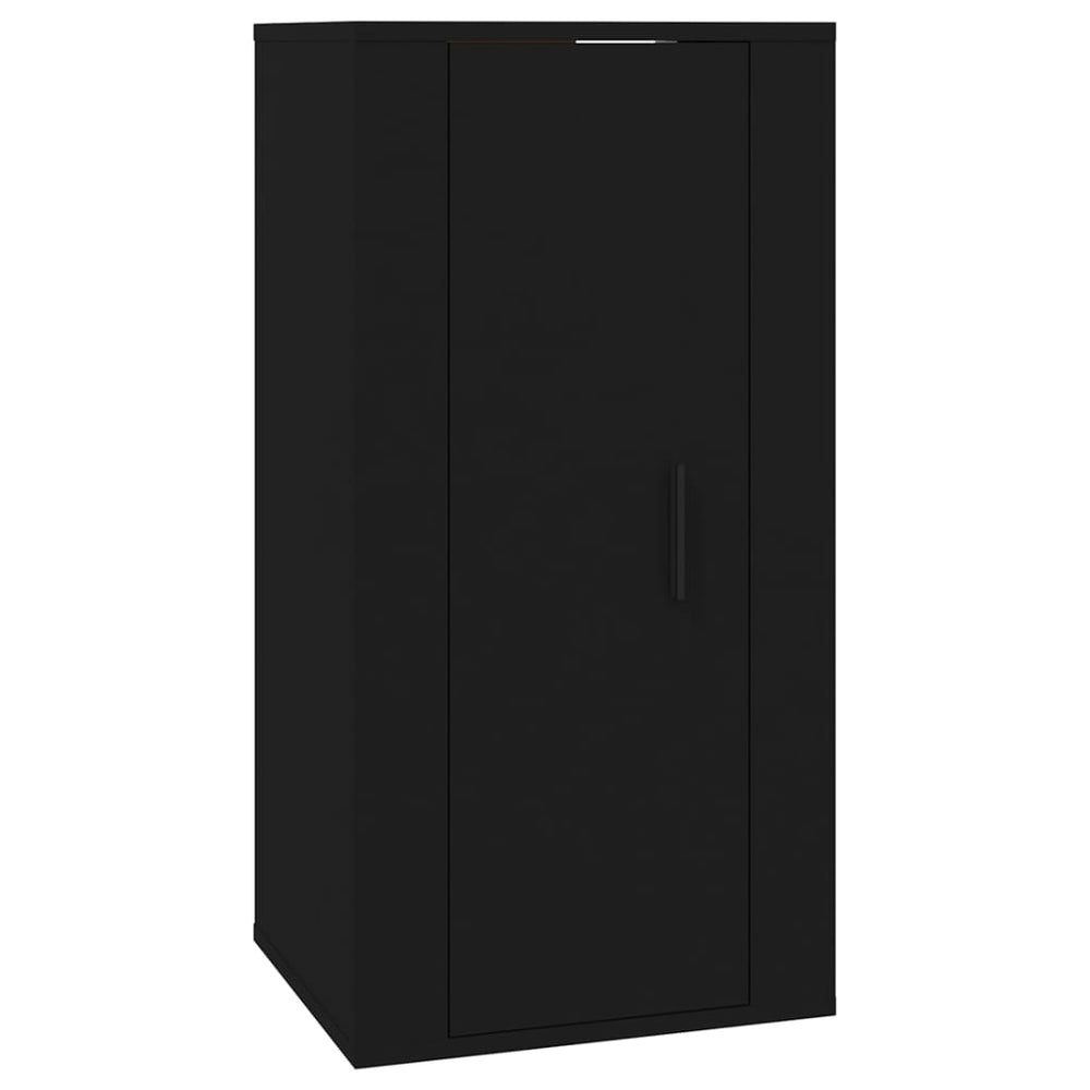 Schwarzer TV-Wandschrank 40x34,5x80 cm