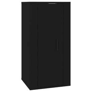 Schwarzer TV-Wandschrank 40x34,5x80 cm