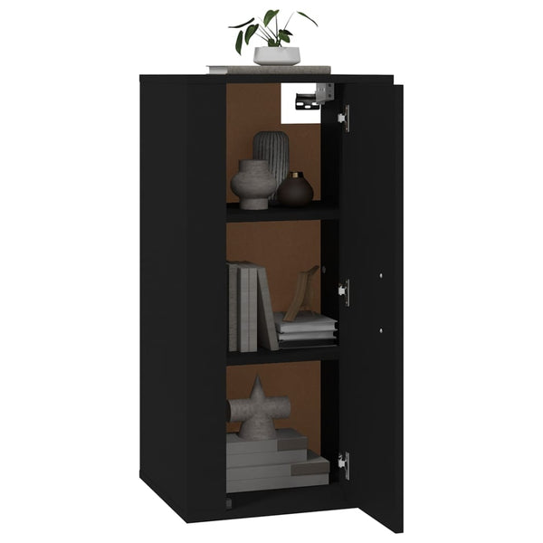 Schwarzer TV-Wandschrank 40x34,5x80 cm