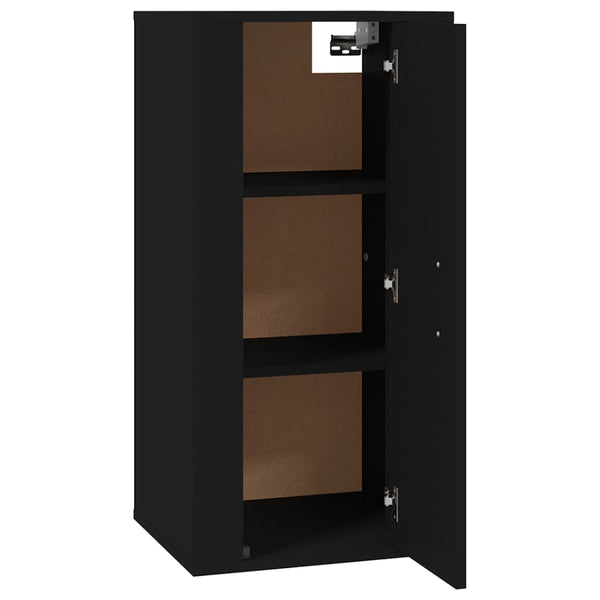 Schwarzer TV-Wandschrank 40x34,5x80 cm